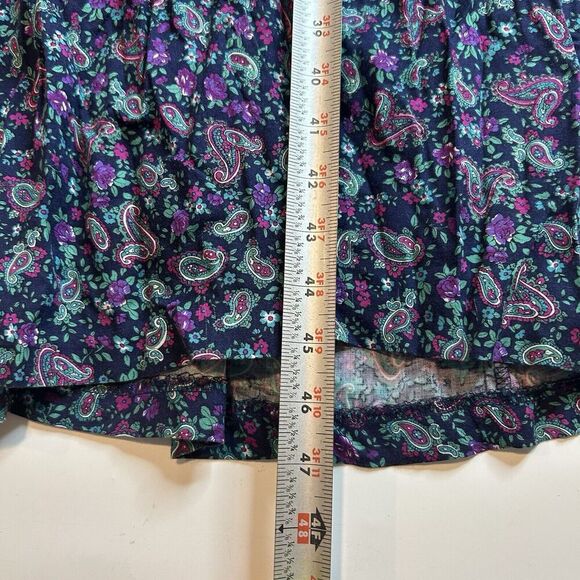 Karin Stevens Country Floral Midi Dress 8 Lace Collar Prairie Cottagecore Flaw - Picture 8 of 9